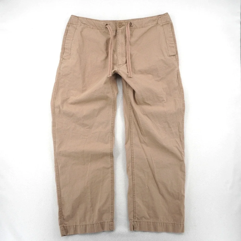 Gap Drawstring Ripstop Pants Mens XL‎ Beige Relaxed Casual Utility